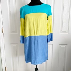 ANTHRO Maeve Colorblock Shift Dress Size 8